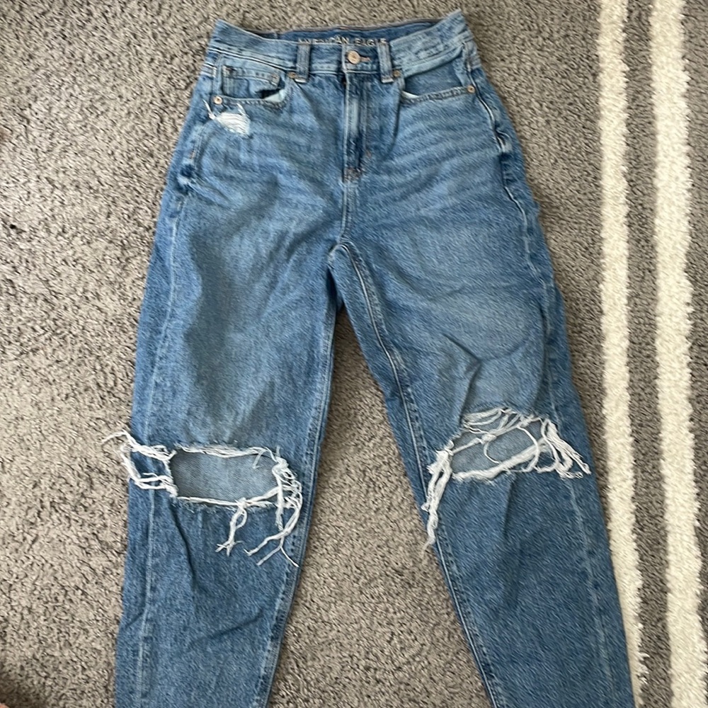 American Eagle Blue Ripped Jeans